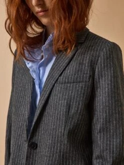 Veste Tailleur Lainage Rayé Femme 13 Veste Tailleur Lainage Rayé Femme -Cyrillus Boutique 00100 0647 R049 PO DP F1XX