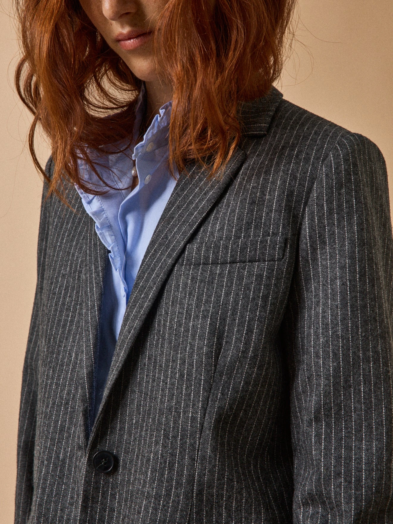 Veste Tailleur Lainage Rayé Femme 6 Veste Tailleur Lainage Rayé Femme – Image 4