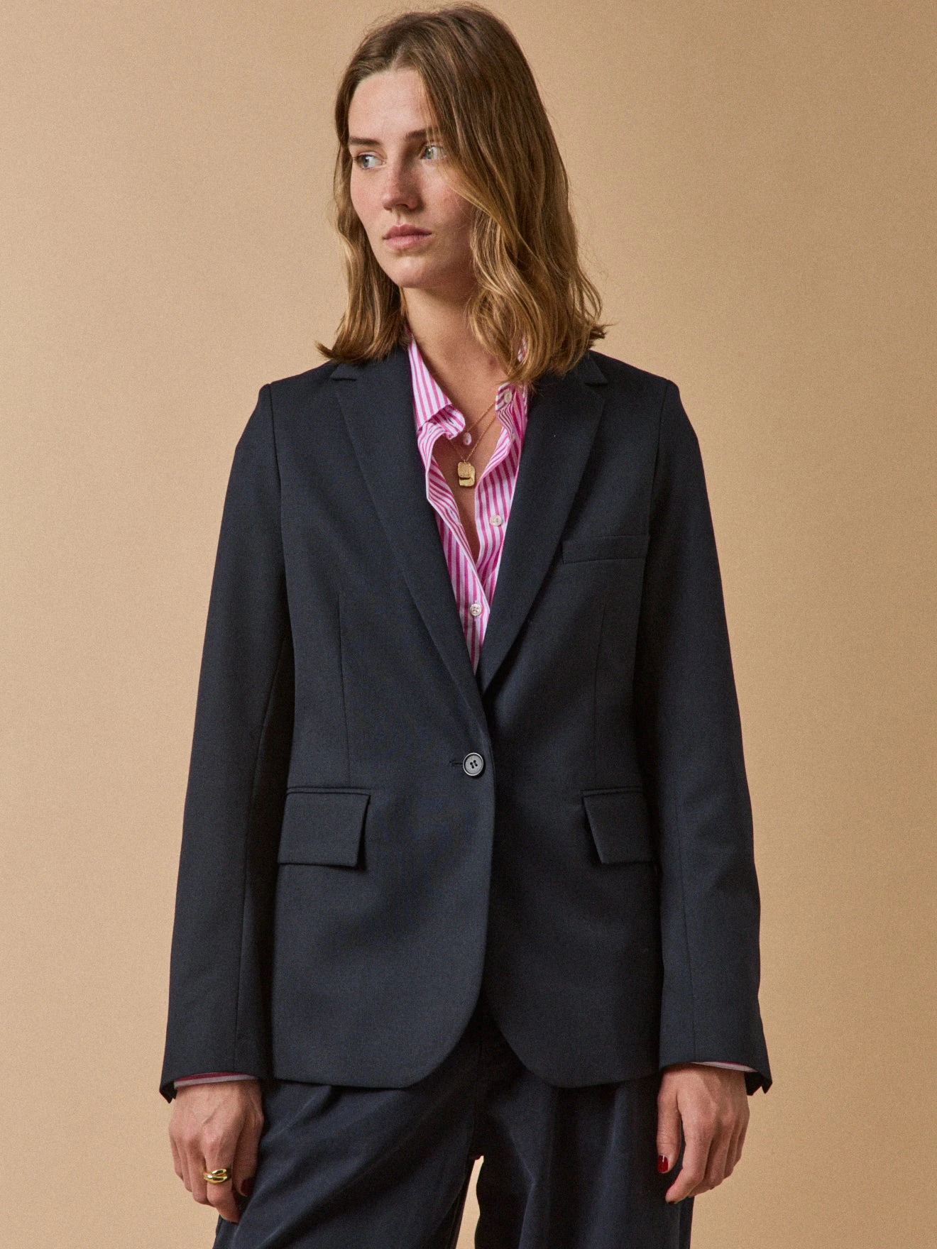 Veste Tailleur Lainage Uni Femme 8 Veste Tailleur Lainage Uni Femme â Image 6