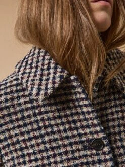 Veste Boutonnée Tweed Carreaux Femme -Cyrillus Boutique 00100 0654 C034 PO DP F1XX