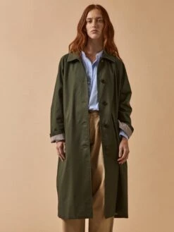 Trench Droit Coton Femme