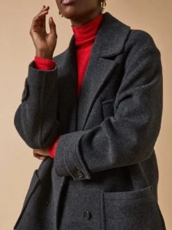 Manteau Caban Lainage Uni Femme -Cyrillus Boutique 00200 0783 M004 PO DP F1XX