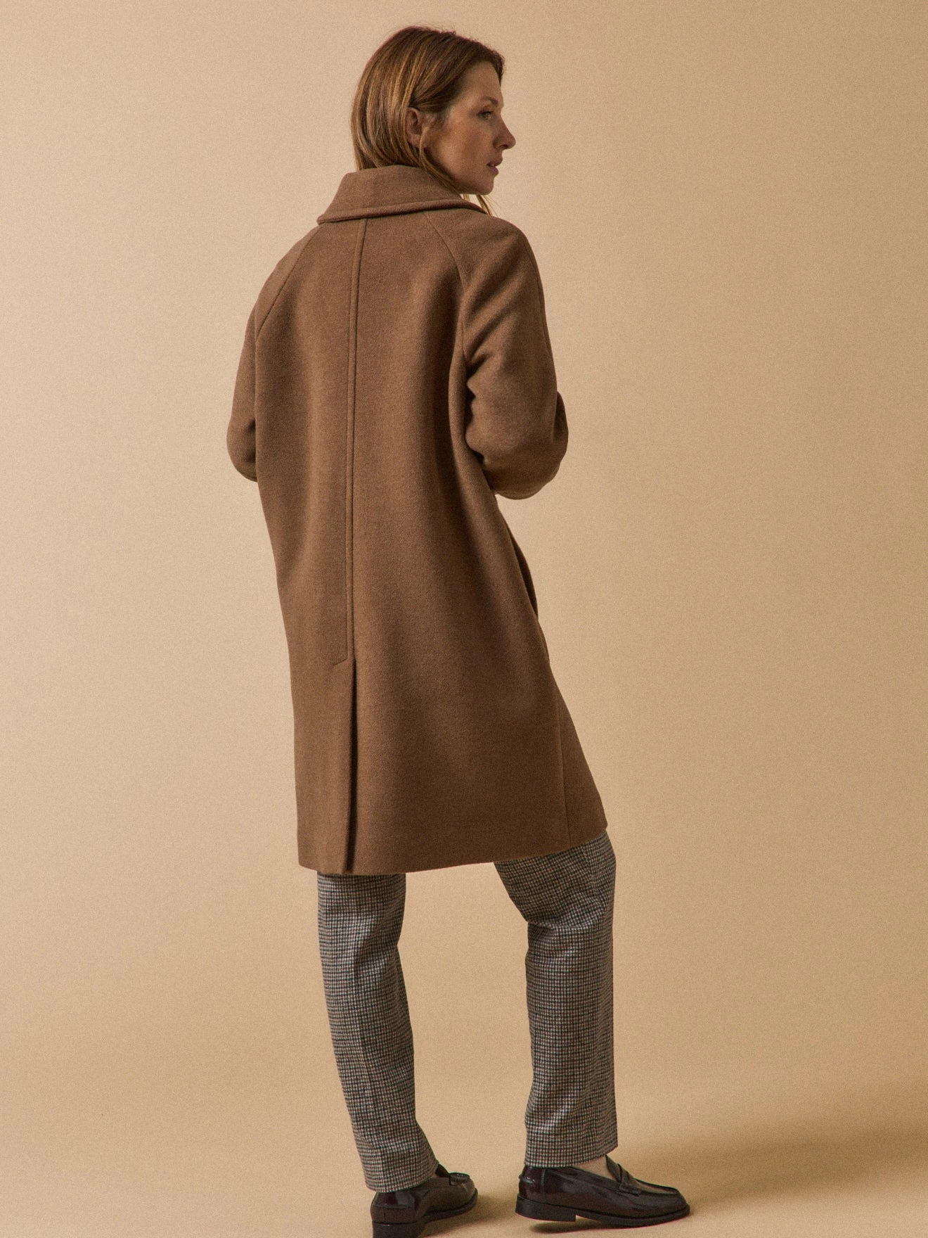 Manteau Raglan Mi-long Lainage Femme 5 Manteau Raglan Mi-long Lainage Femme – Image 3