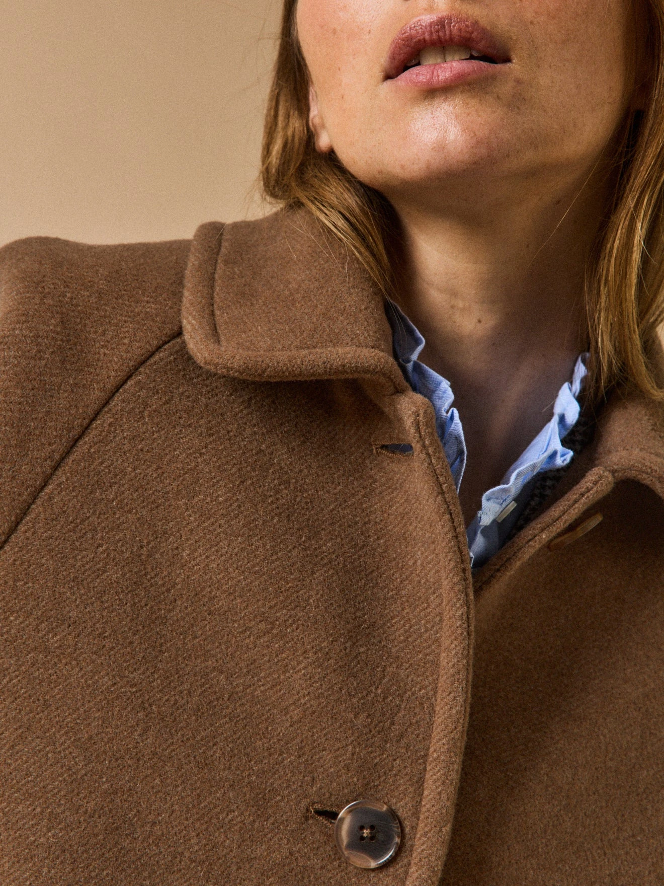 Manteau Raglan Mi-long Lainage Femme 6 Manteau Raglan Mi-long Lainage Femme – Image 4