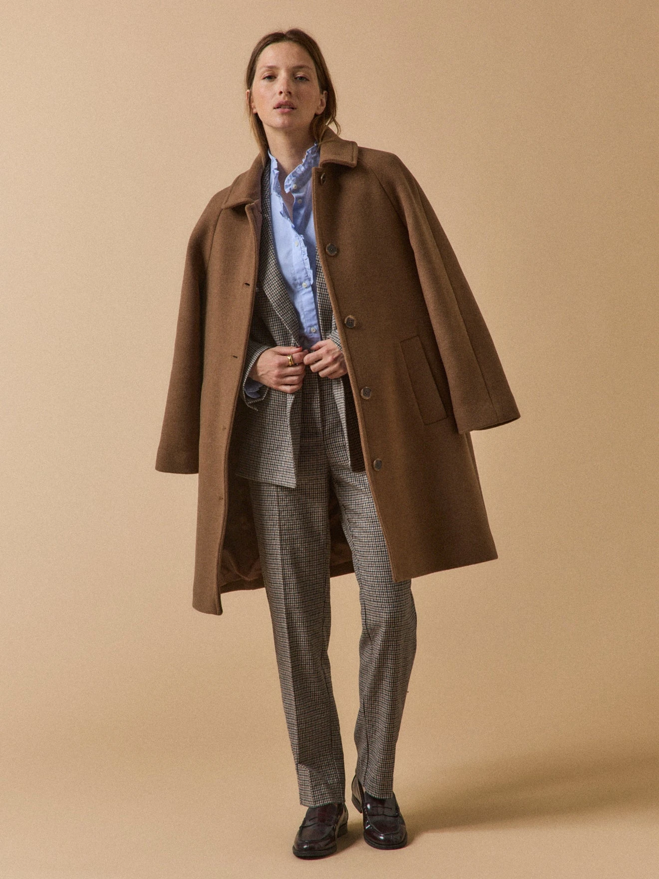 Manteau Raglan Mi-long Lainage Femme 9 Manteau Raglan Mi-long Lainage Femme – Image 7