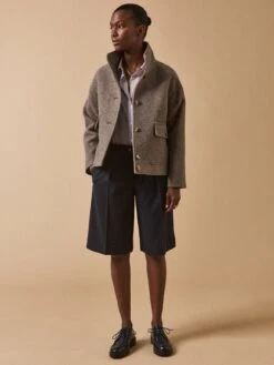 Manteau Court Lainage Chevrons Femme -Cyrillus Boutique 00200 0790 9034 PO PE F1XX