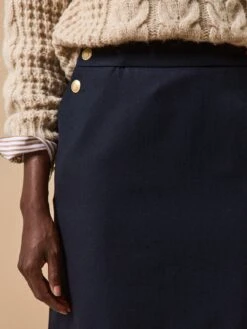 Jupe Courte à Pont Boutons Dorés Femme 9 Jupe Courte à Pont Boutons Dorés Femme -Cyrillus Boutique 00600 0896 2014 PO DP F1XX