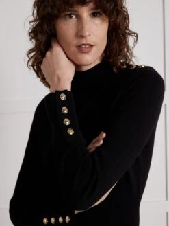 Robe-pull Col Montant Boutons Dorés Femme -Cyrillus Boutique 00900 1371 7001 PO DP F1XX 603ef163 7e1f 4ef0 93bc bae7a564b57e