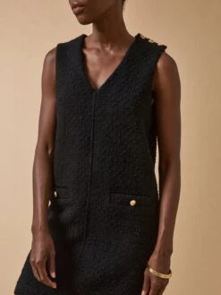 Robe Courte Sans Manches Tweed Femme -Cyrillus Boutique 00900 1418 7001 PO DP F1XX