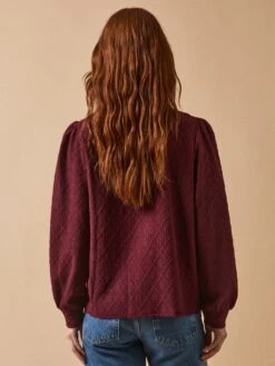 T-shirt Jacquard Manches Bouffantes Femme 10 T-shirt Jacquard Manches Bouffantes Femme -Cyrillus Boutique 01017 1045 4005 PO DO F1XX