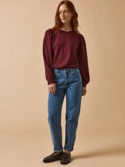 T-shirt Jacquard Manches Bouffantes Femme 13 T-shirt Jacquard Manches Bouffantes Femme -Cyrillus Boutique 01017 1045 4005 PO PE F1XX