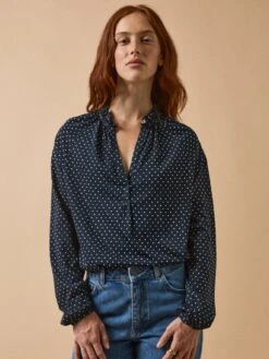 T-shirt Raglan Imprimé Pois Femme Modal Et Coton Biologique