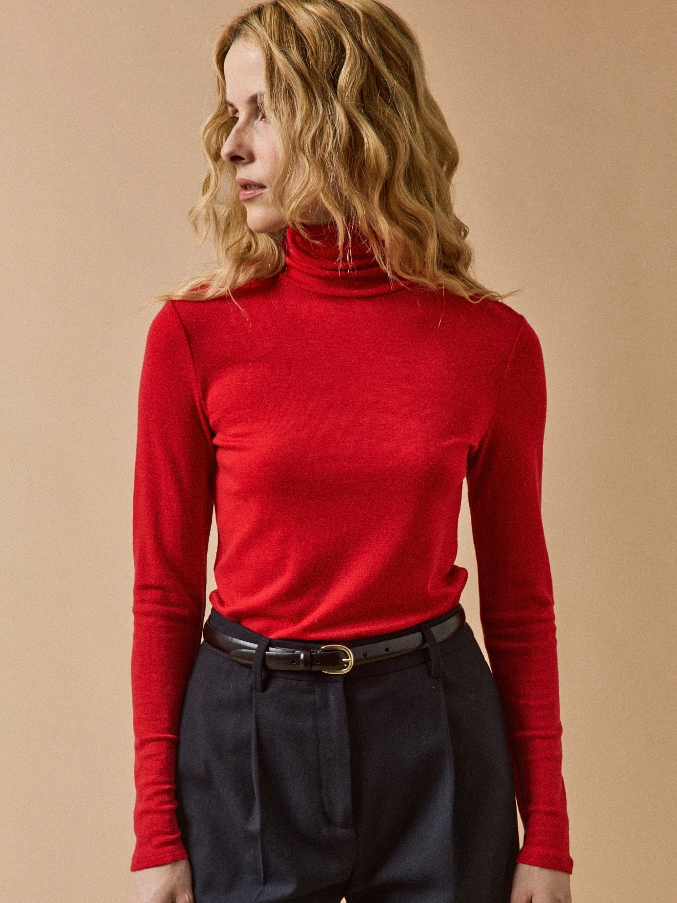 T-shirt Col Roulé Femme Jersey De Laine 3 T-shirt Col Roulé Femme Jersey De Laine