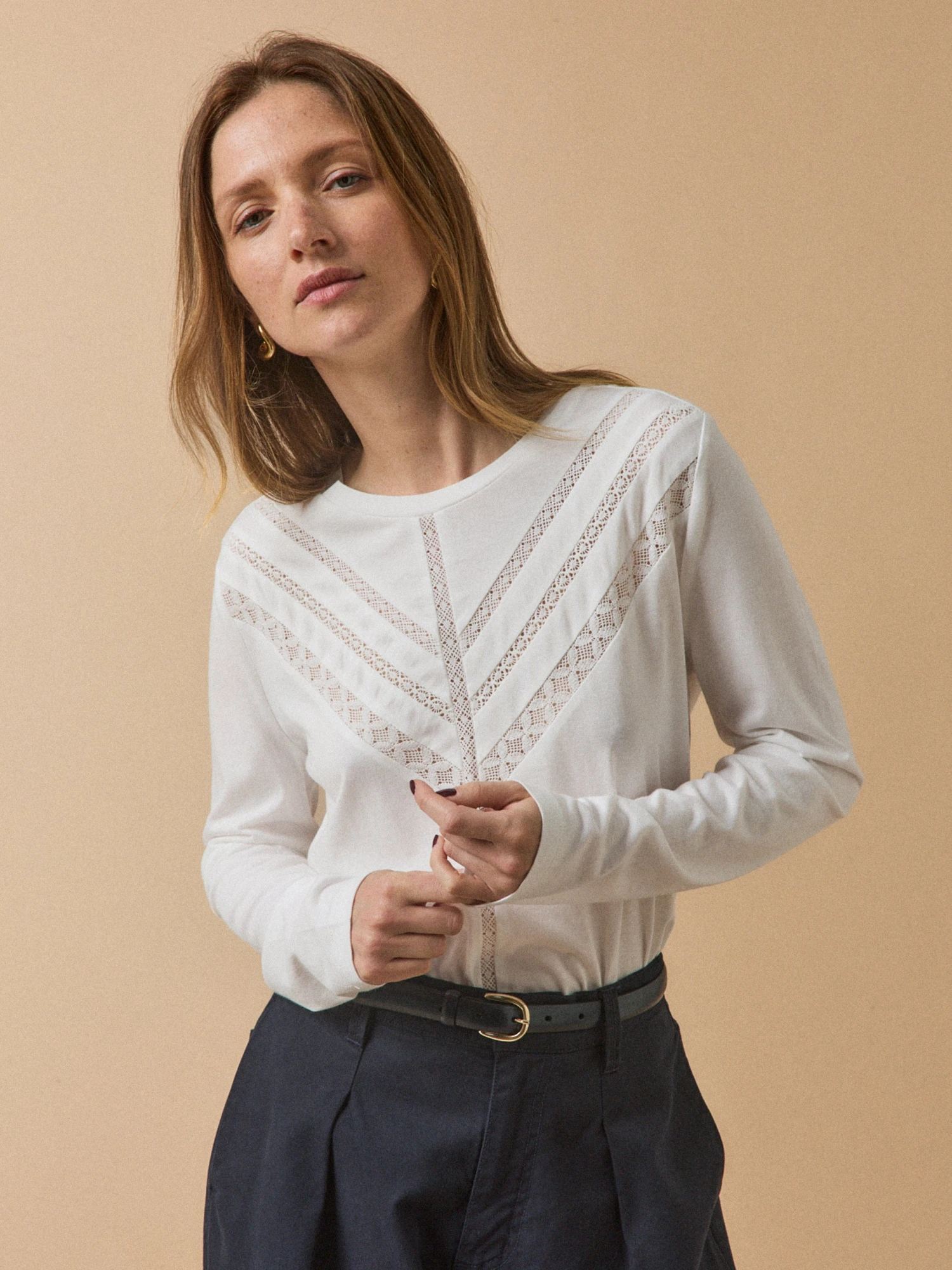 T-shirt Dentelle Femme Modal Et Coton Biologique 3 T-shirt Dentelle Femme Modal Et Coton Biologique