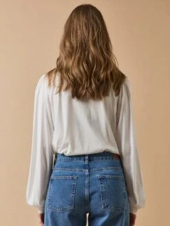 T-shirt Boutonné Brodé Femme Modal Et Coton Biologique -Cyrillus Boutique 01017 1074 1003 PO DO F12X