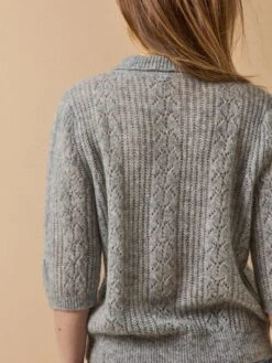 Gilet Col Polo Femme Avec Laine Et Mohair -Cyrillus Boutique 01100 1426 M005 PO DP F12X