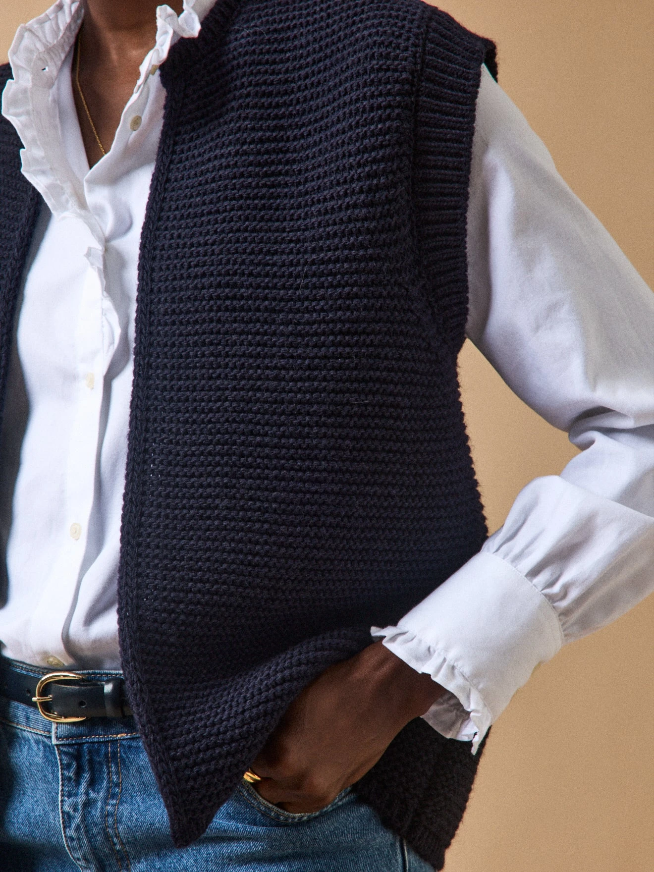 Gilet Sans Manches Femme Avec Laine 5 Gilet Sans Manches Femme Avec Laine – Image 3