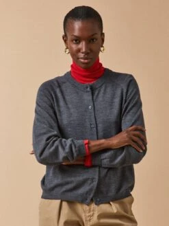 Gilet Boutonné Femme Laine Mérinos RWS* -Cyrillus Boutique 01100 1438 M036 PO FA F12X