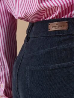 Pantalon Slim Velours Milleraies Femme Chloé -Cyrillus Boutique 01800 1209 2014 PO DP F12X