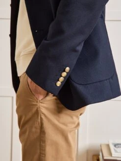 Veste Blazer En Twill Homme Boutons Dorés -Cyrillus Boutique 04000 0239 2013 PO DP F1XX