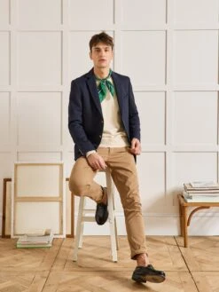 Veste Blazer En Twill Homme Boutons Dorés -Cyrillus Boutique 04000 0239 2013 PO PE F1XX