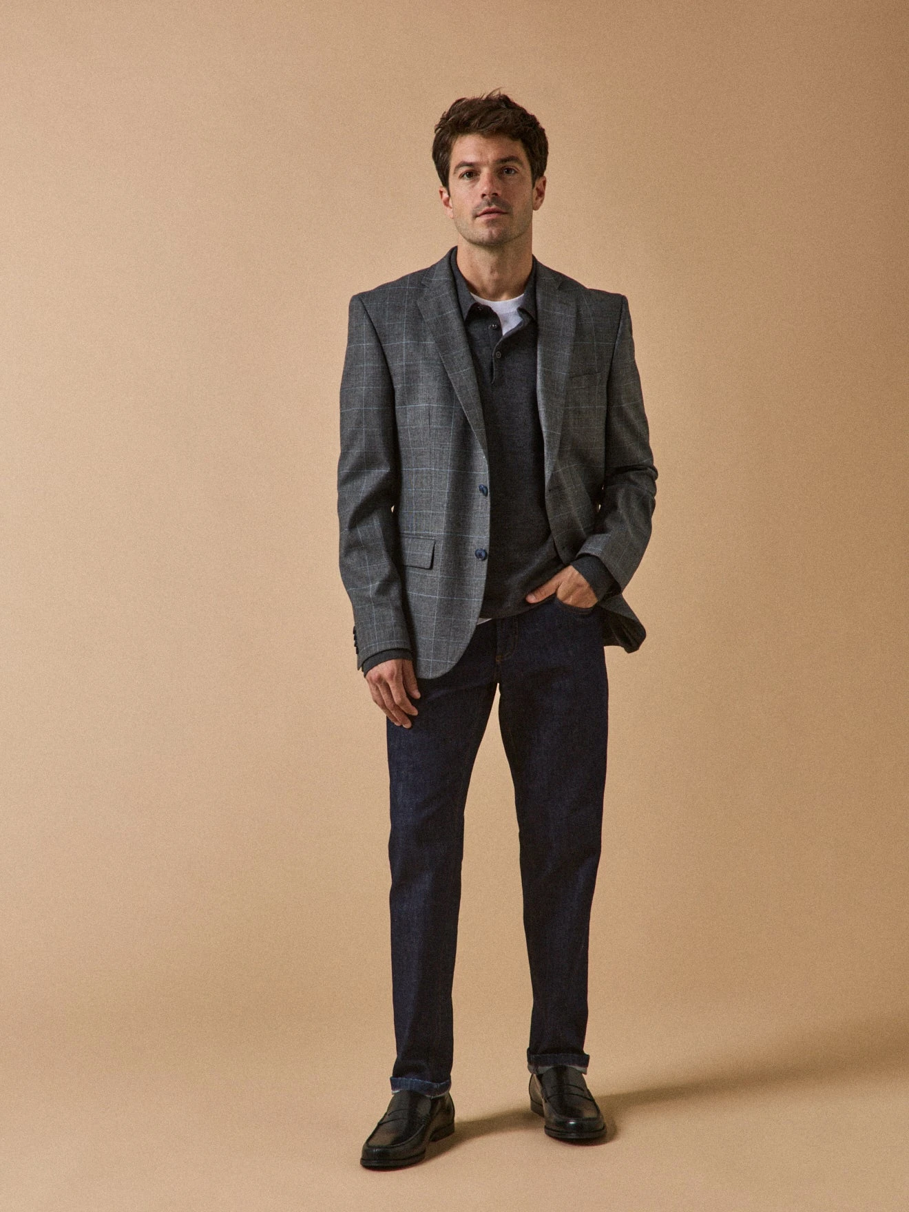 Blazer Laine Froide Prince De Galles Homme 7 Blazer Laine Froide Prince De Galles Homme â Image 5