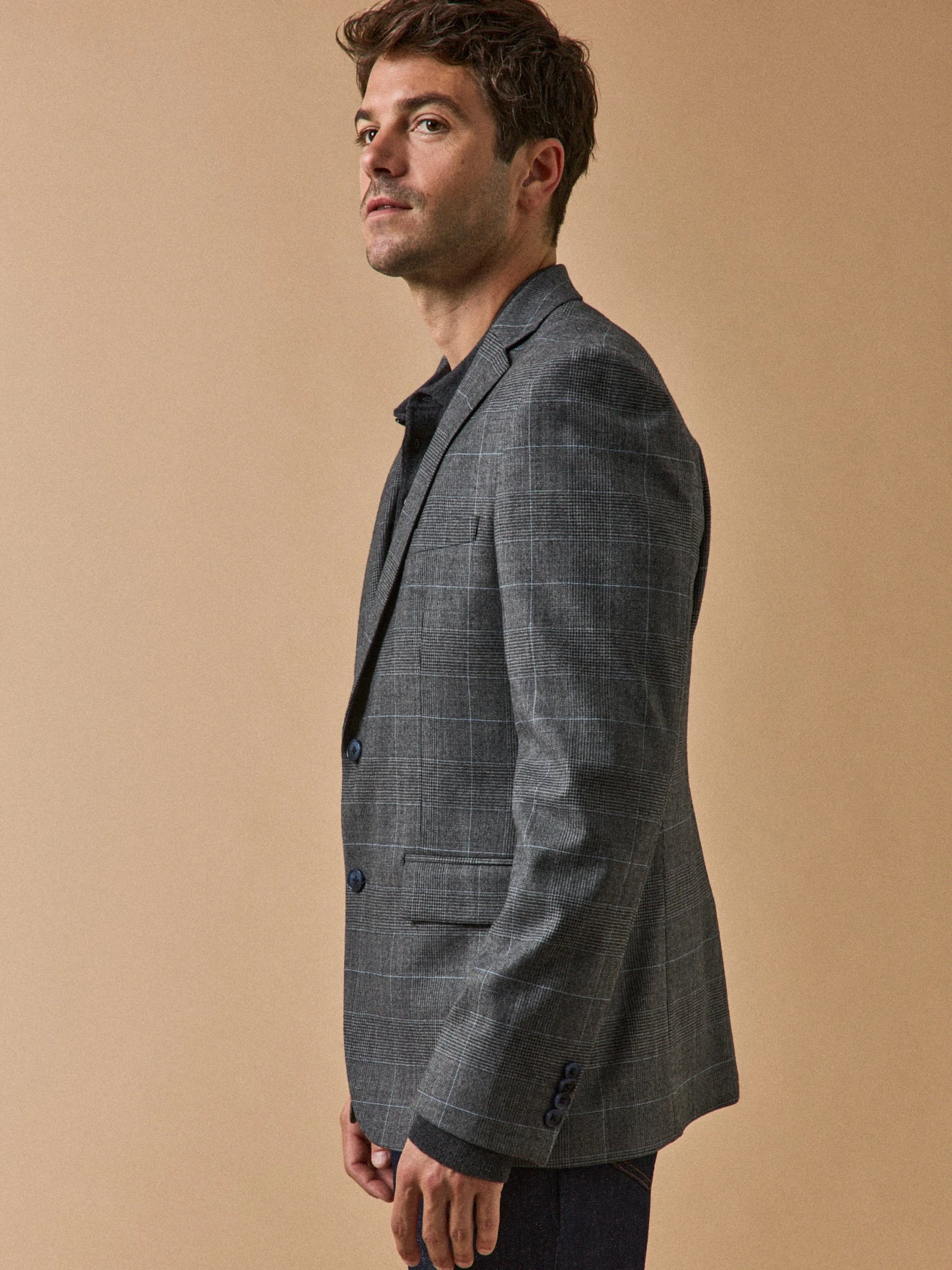 Blazer Laine Froide Prince De Galles Homme 3 Blazer Laine Froide Prince De Galles Homme