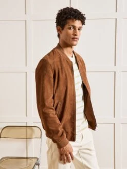 Blouson Zippé Velours De ChÚvre Homme