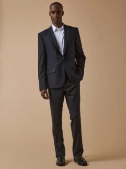 Veste De Costume Lainage Rayé Homme -Cyrillus Boutique 04500 0221 R050 PO PE F1XX