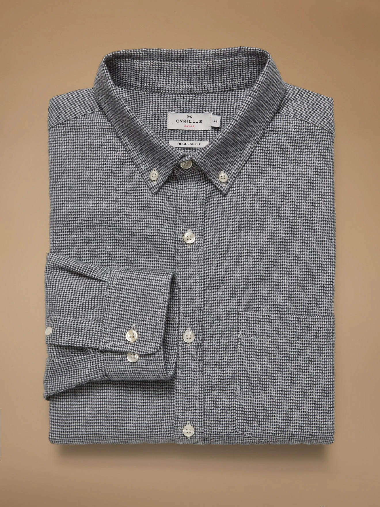 Chemise Flanelle Pied-de-puce Homme Coupe Contemporaine 7 Chemise Flanelle Pied-de-puce Homme Coupe Contemporaine – Image 5