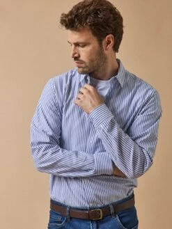 Chemise Rayée Homme Coupe Contemporaine