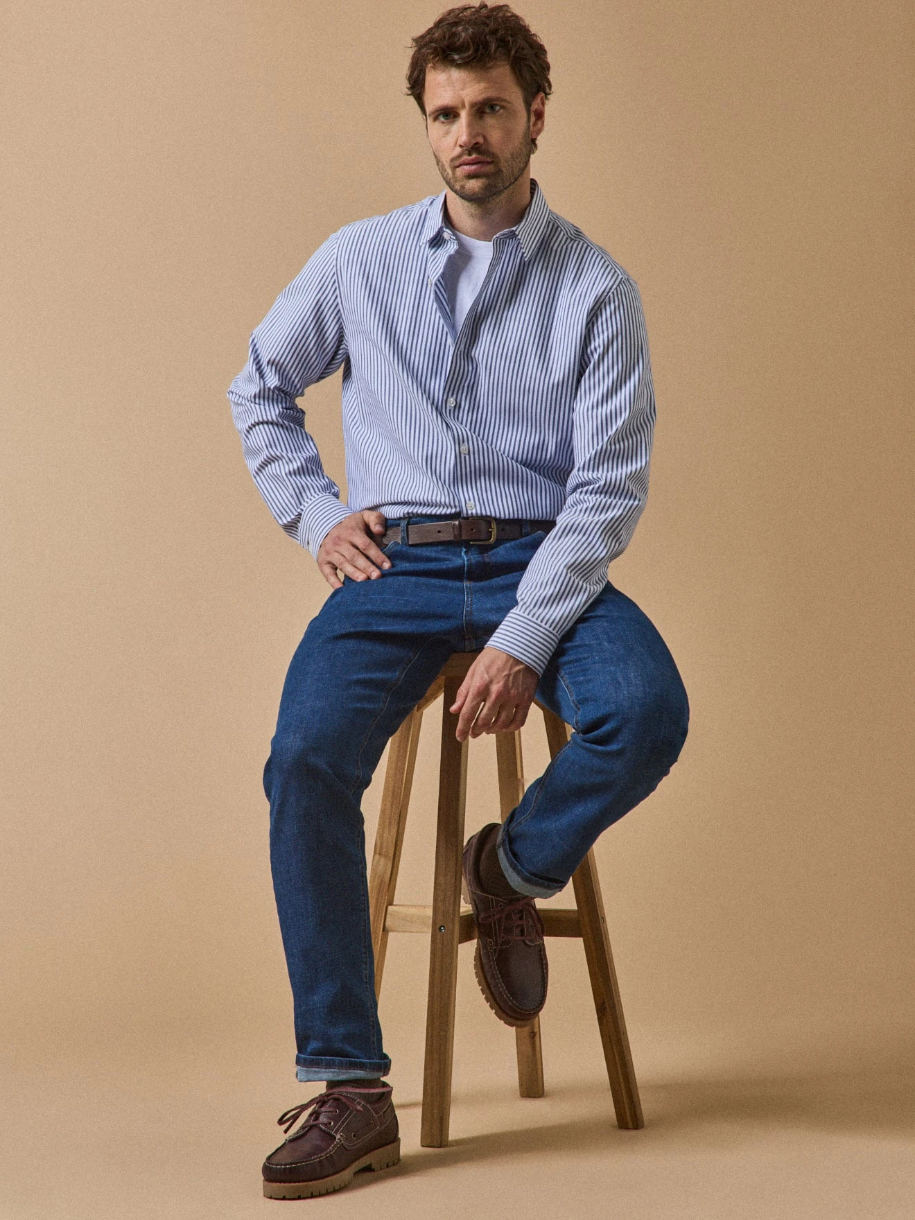 Chemise Rayée Homme Coupe Contemporaine 9 Chemise Rayée Homme Coupe Contemporaine – Image 7