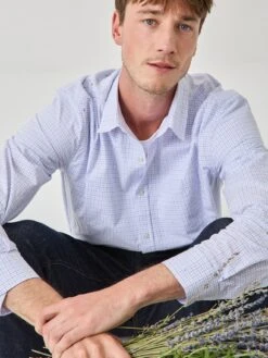 Chemise Carreaux Tattersall Homme Coupe Contemporaine