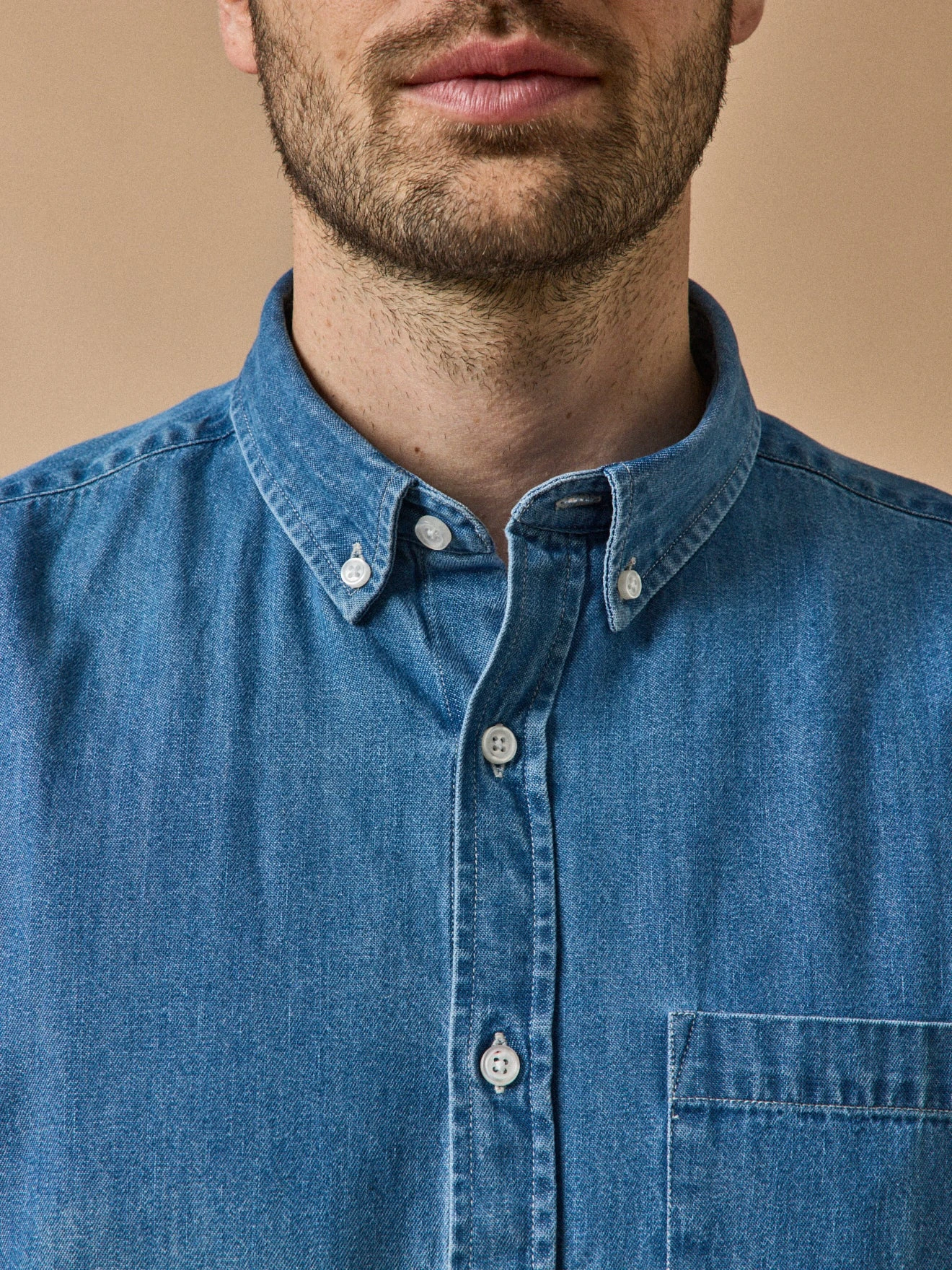 Chemise En Jean Homme Coupe Contemporaine 5 Chemise En Jean Homme Coupe Contemporaine â Image 3