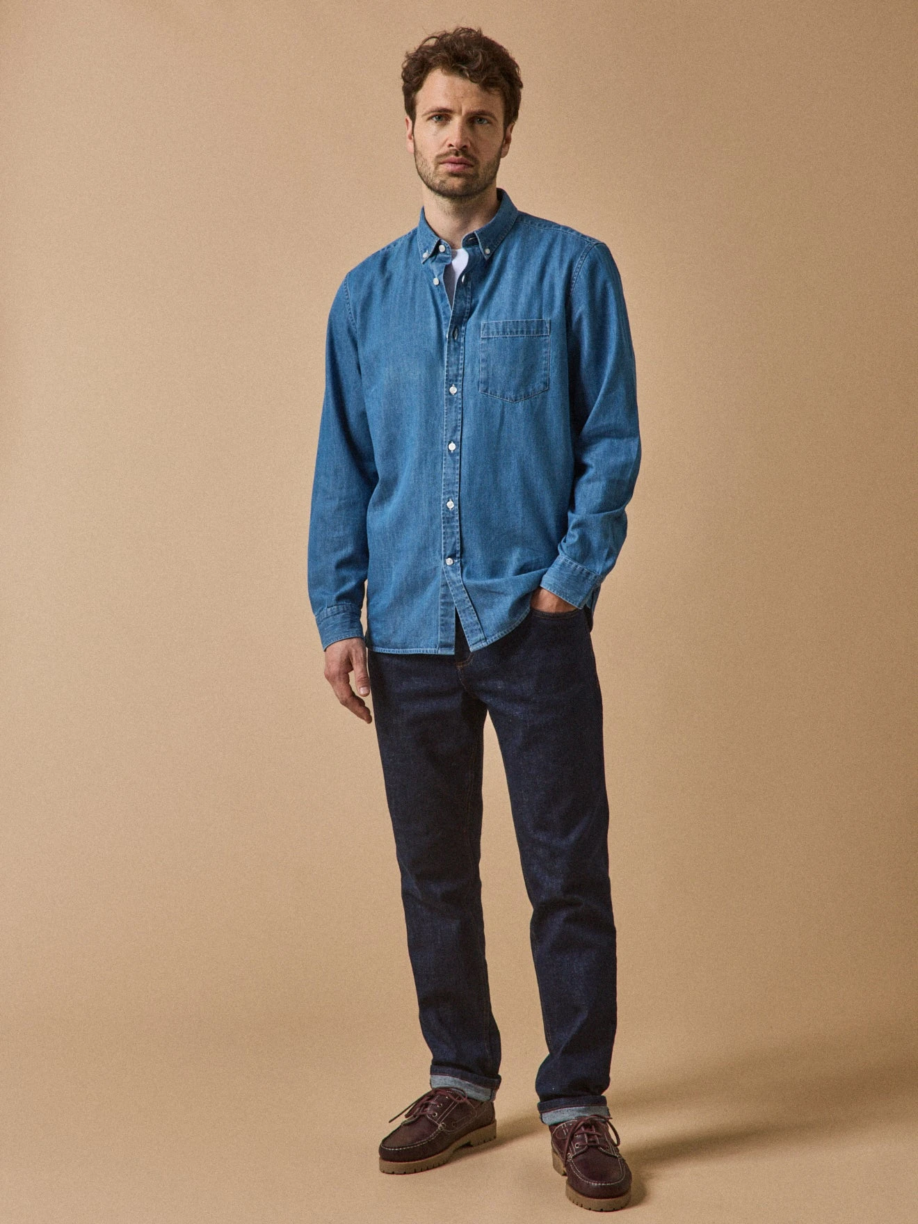 Chemise En Jean Homme Coupe Contemporaine 9 Chemise En Jean Homme Coupe Contemporaine â Image 7