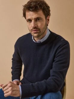 Pull Boutonné Laine Mérinos Homme -Cyrillus Boutique 05201 0525 2013 PO FA F12X