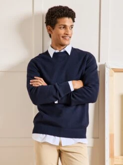 Pull Effet Sweat Homme Coton Cachemire