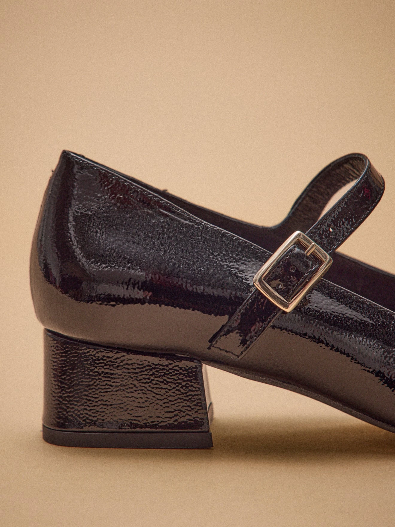 Salomés à Talon Cuir Vernis Femme 5 Salomés à Talon Cuir Vernis Femme – Image 3