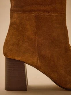 Bottes à Talon Cuir Velouté Femme -Cyrillus Boutique 06100 0738 9019 NM DP F1XX