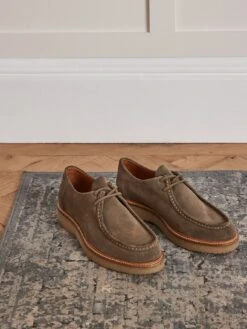 Derbies Lacets Croûte De Cuir Homme