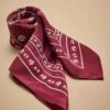 Carré Bandana Fleuri Femme En Soie
