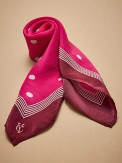 Carré Bandana à Pois Femme En Soie