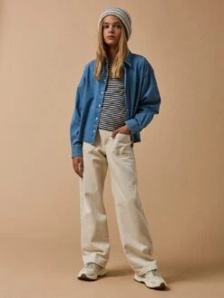 Pantalon Droit Fille En Denim 17 Pantalon Droit Fille En Denim -Cyrillus Boutique 72013 0549 1004 PO PE F1XX