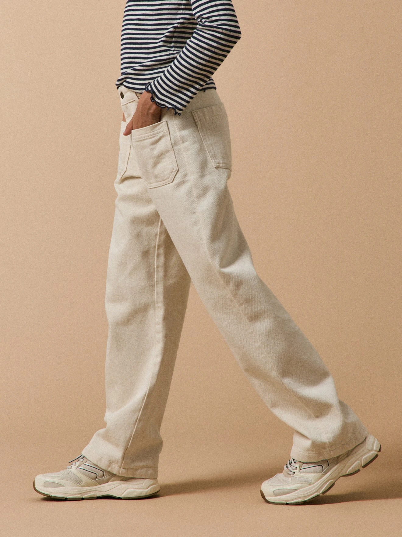 Pantalon Droit Fille En Denim 4 Pantalon Droit Fille En Denim – Image 2