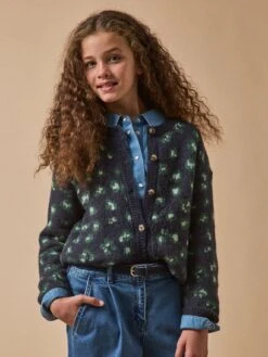 Cardigan Motif Léopard Fille -Cyrillus Boutique 72015 0635 2013 PO FA F12X