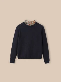 Pull Fille Col Tissu Liberty
