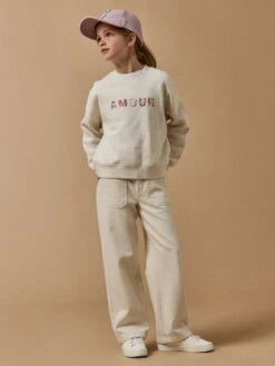 Sweat Fille Lettres En Tissu Liberty - Coton Biologique -Cyrillus Boutique 72033 0546 M003 PO PE F1XX