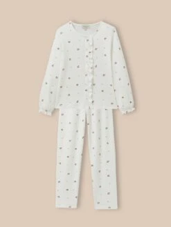 Pyjama En Maille Pointelle Fille