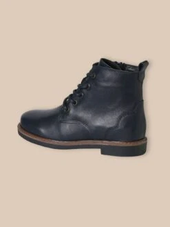 Bottines En Cuir à Lacets Fille -Cyrillus Boutique 72077 0757 2013 NM DO F12X