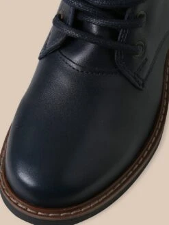 Bottines En Cuir à Lacets Fille -Cyrillus Boutique 72077 0757 2013 NM DP F1XX